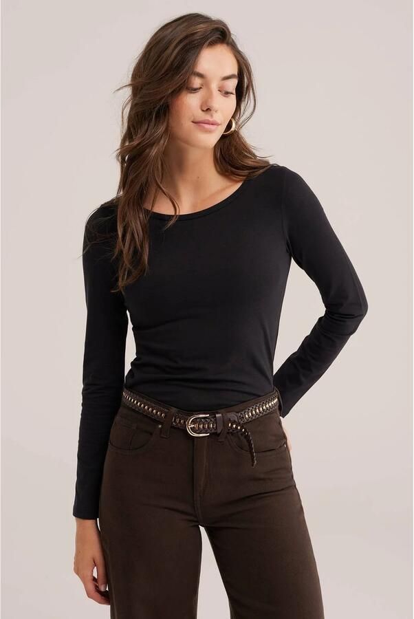 WE Fashion longsleeve zwart - Foto 1