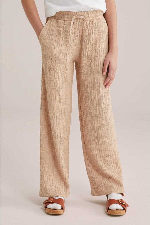WE Fashion loose casual broek beige