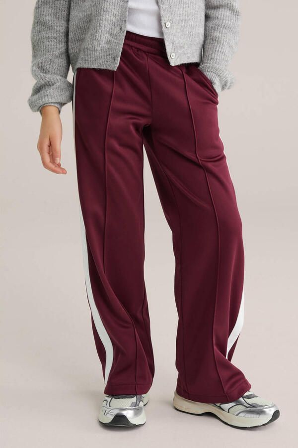 WE Fashion loose casual broek donkerrood