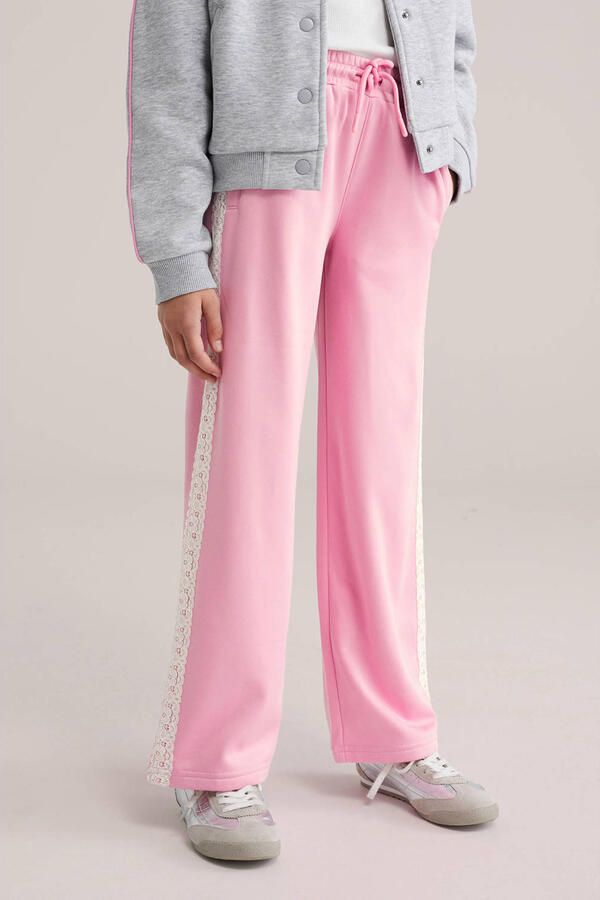 WE Fashion loose casual broek lichtroze