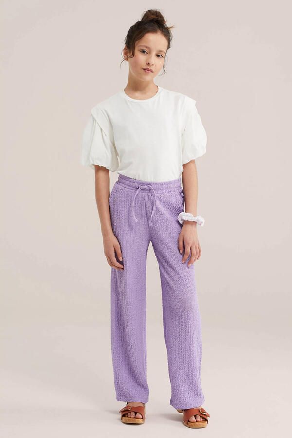 WE Fashion loose casual broek lila - Foto 2