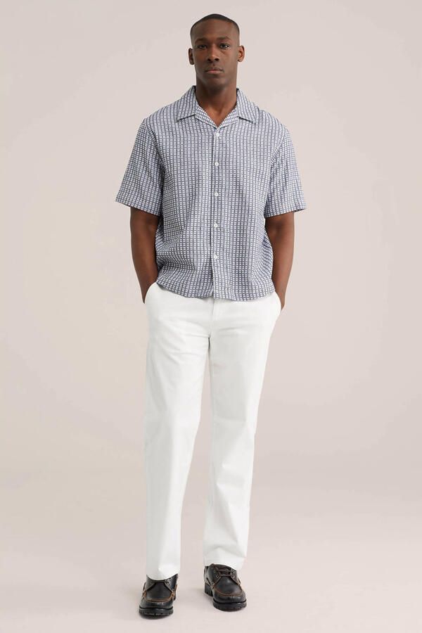 WE Fashion loose casual overhemd blauw - Foto 3