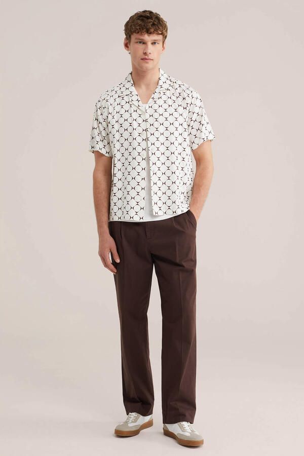 WE Fashion loose chino donkerbruin - Foto 3