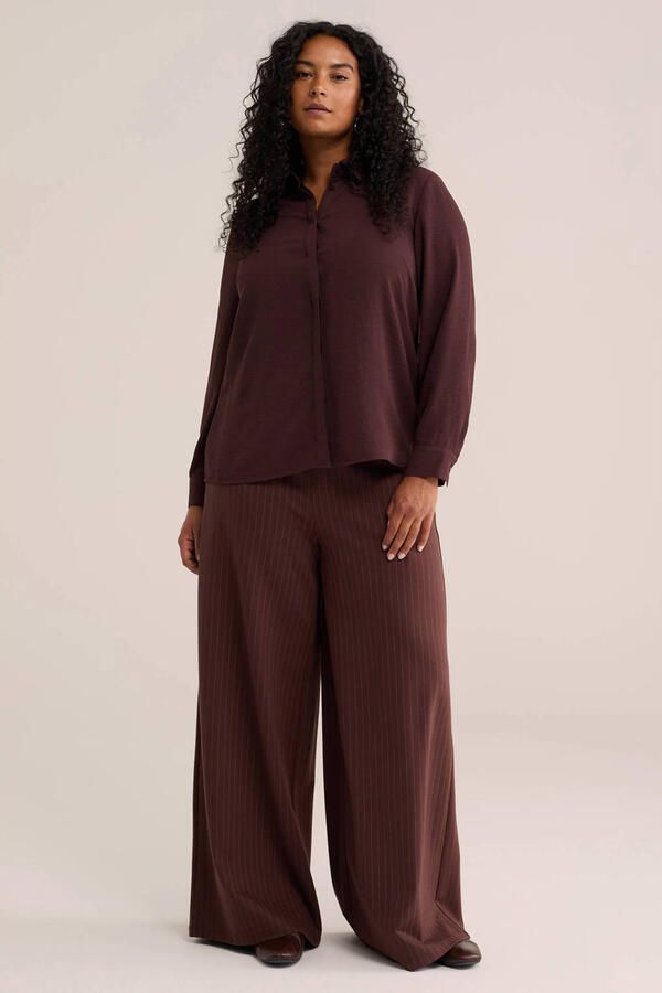 WE Fashion loose fit broek bruin - Foto 3