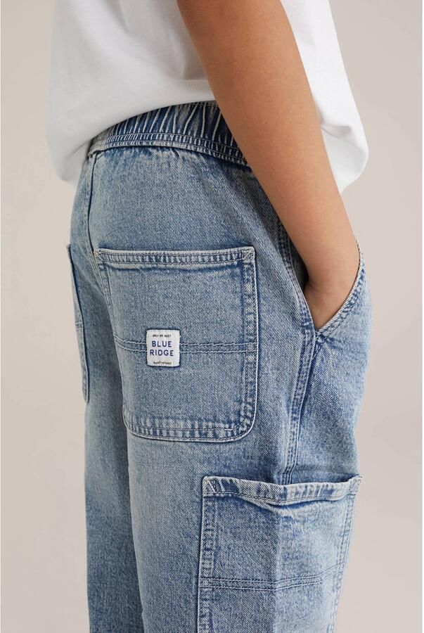 WE Fashion loose fit cargo jeans lichtblauw - Foto 2