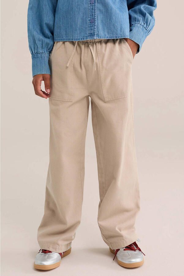 WE Fashion loose fit casual broek beige