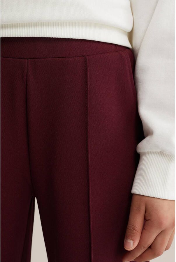 WE Fashion loose fit casual broek donkerrood - Foto 2
