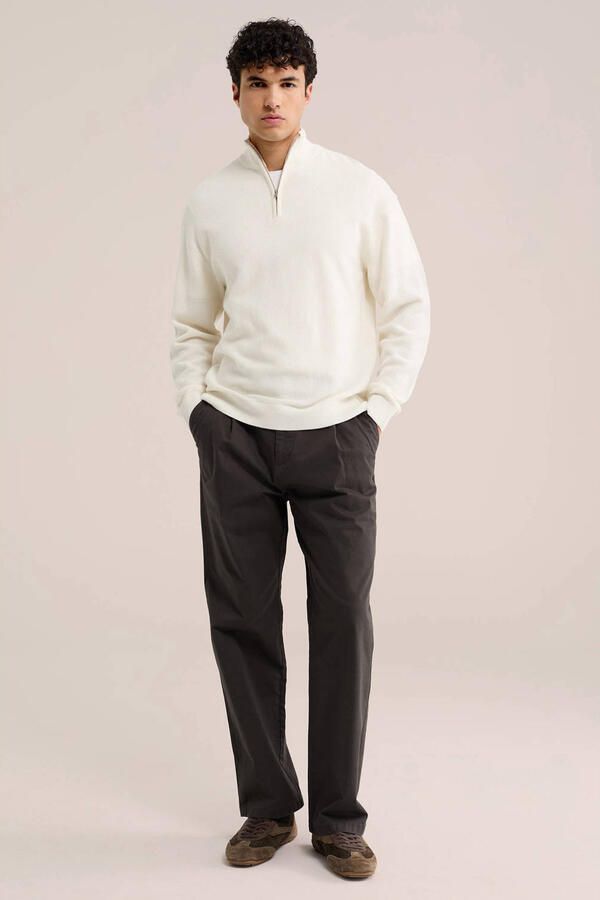 WE Fashion loose fit chino donkergroen - Foto 2