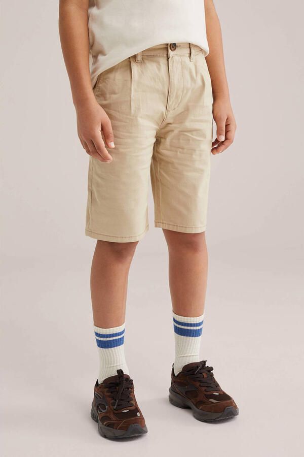WE Fashion loose fit chino short beige