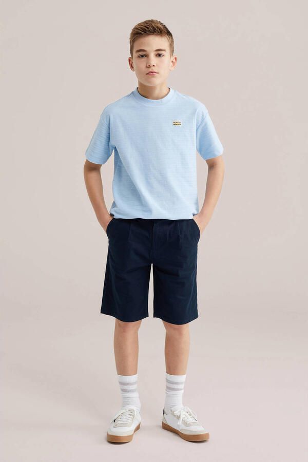WE Fashion loose fit chino short donkerblauw - Foto 3
