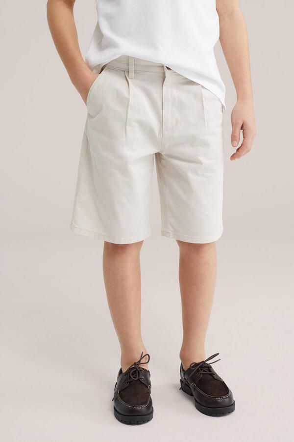 WE Fashion loose fit chino short ecru