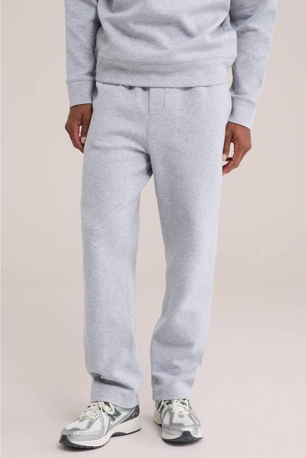 WE Fashion loose fit gemêleerde joggingbroek light grey