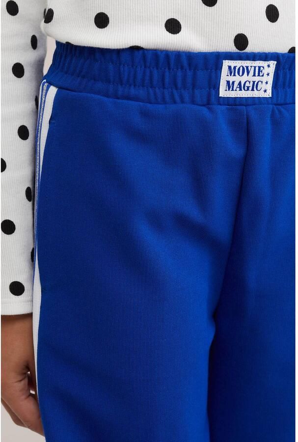 WE Fashion loose fit gestreepte joggingbroek blauw Meisjes Nylon Streep - Foto 2