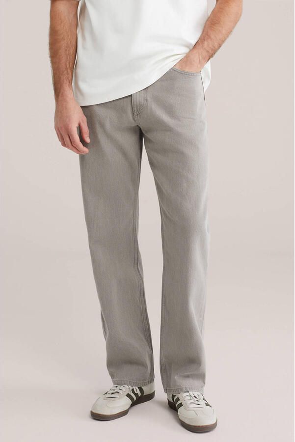 WE Fashion loose fit jeans grijs