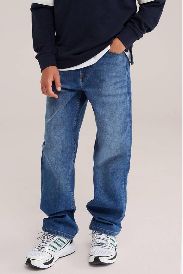 WE Fashion Blue Ridge loose fit jeans mediumblauw