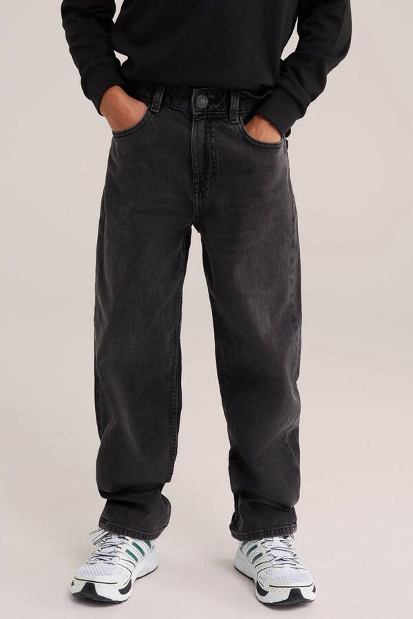 WE Fashion Blue Ridge loose fit jeans zwart