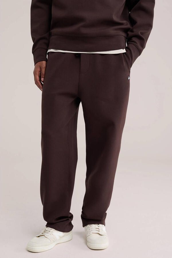WE Fashion loose fit joggingbroek donkerbruin