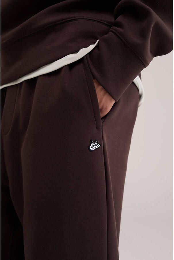 WE Fashion loose fit joggingbroek donkerbruin - Foto 2