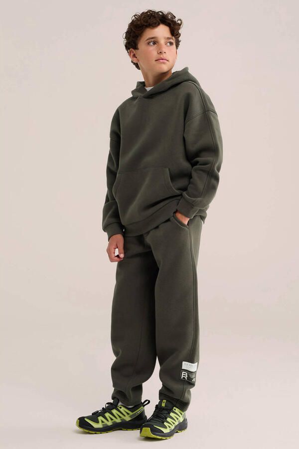 WE Fashion loose fit joggingbroek donkergroen - Foto 2