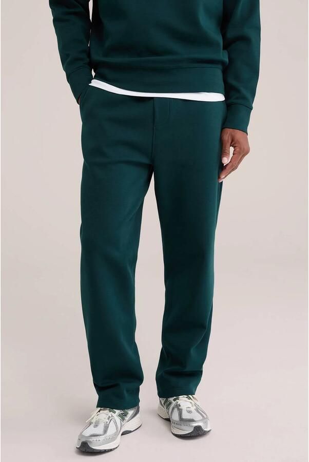 WE Fashion loose fit joggingbroek donkergroen