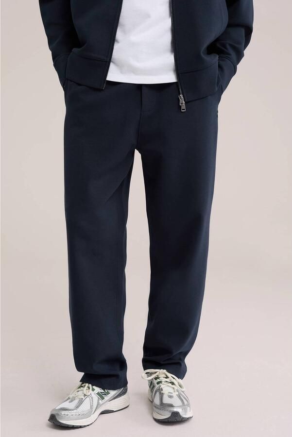 WE Fashion loose fit joggingbroek heavy blue