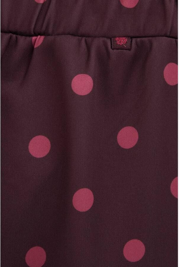 WE Fashion loose fit joggingbroek met stippen donkerrood roze Meisjes Polyester - Foto 2