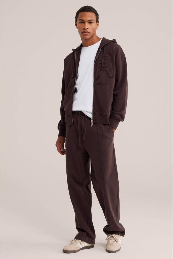 WE Fashion loose fit joggingbroek roodbruin - Foto 2