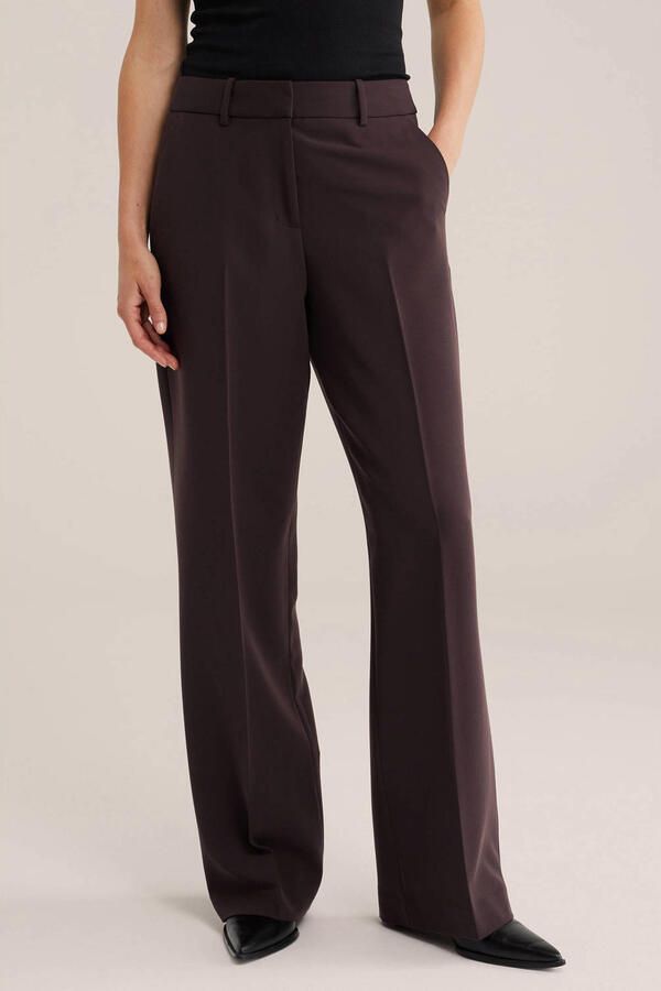 WE Fashion loose fit pantalon bruin
