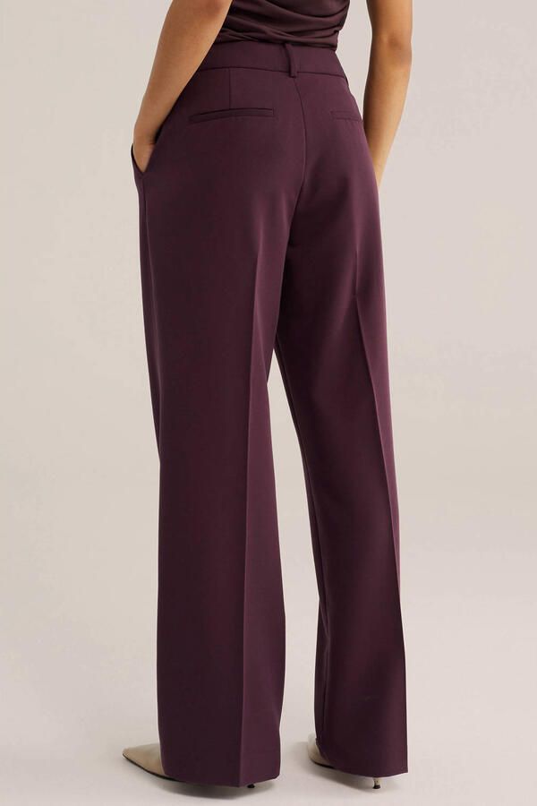 WE Fashion loose fit pantalon donkerpaars - Foto 3