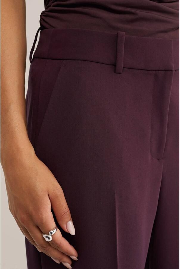 WE Fashion loose fit pantalon donkerpaars - Foto 2