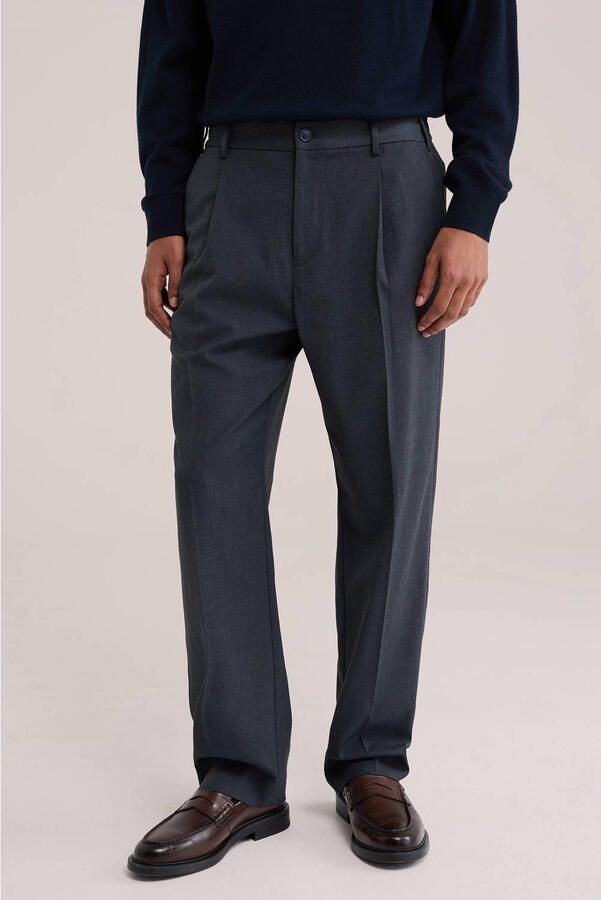 WE Fashion loose fit pantalon heavy blue