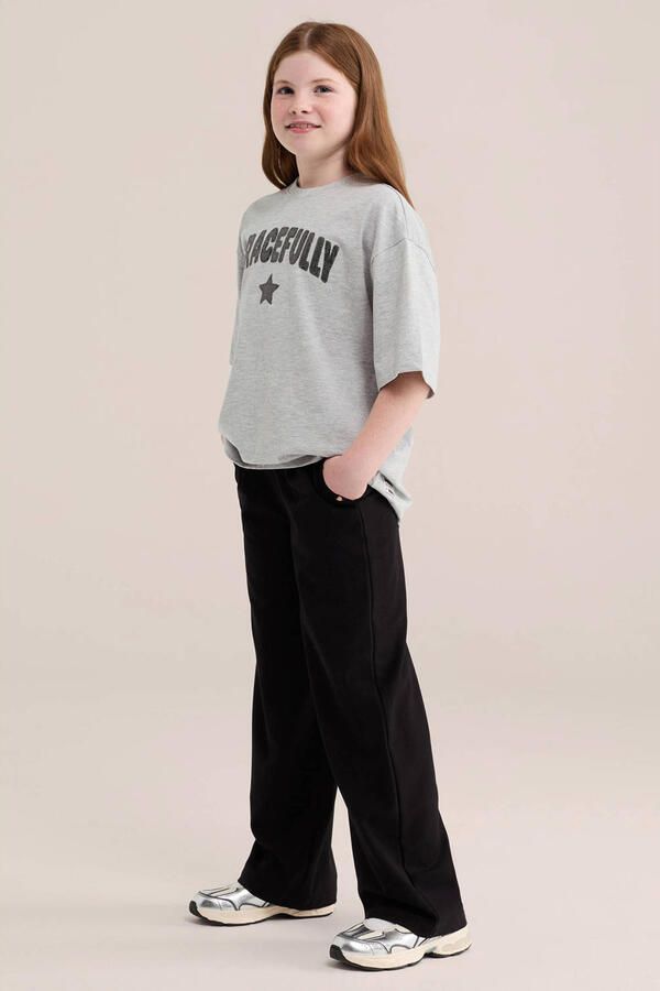 WE Fashion loose fit pantalon met plooien zwart - Foto 2