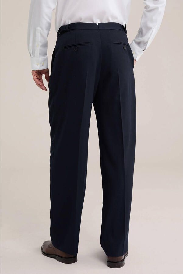 WE Fashion loose fit pantalon met wol blauw - Foto 2