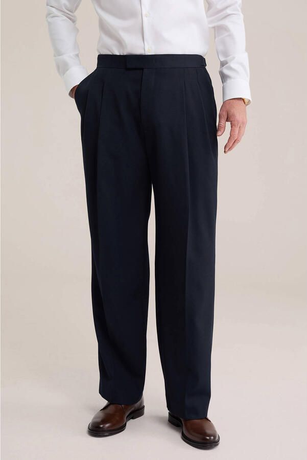 WE Fashion loose fit pantalon met wol blauw - Foto 3