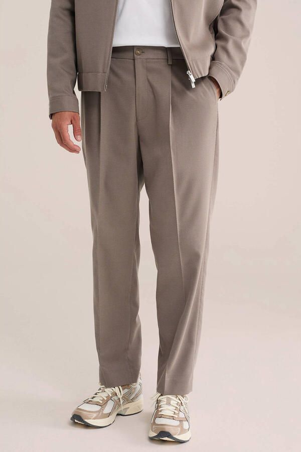 WE Fashion loose fit pantalon taupe