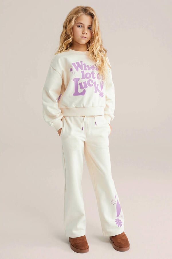 WE Fashion loose joggingbroek ecru - Foto 2