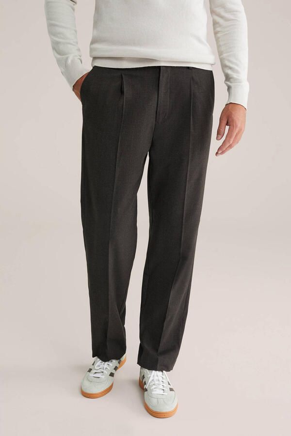 WE Fashion loose pantalon donkerbruin - Foto 3