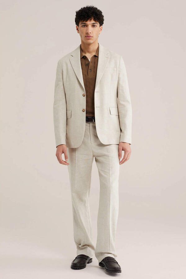 WE Fashion loose pantalon met linnen ecru - Foto 2