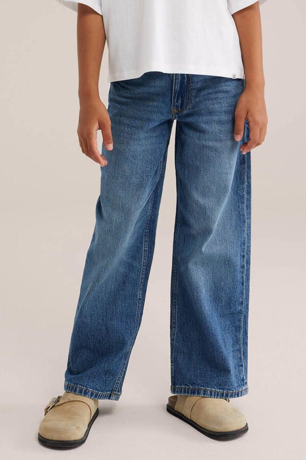 WE Fashion low waist wide leg jeans blauw