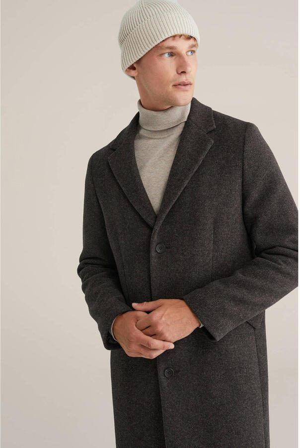 WE Fashion manteljas donkerbruin
