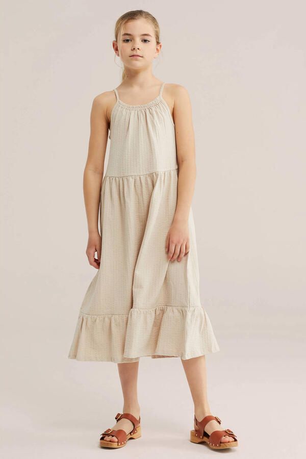 WE Fashion maxi jurk beige