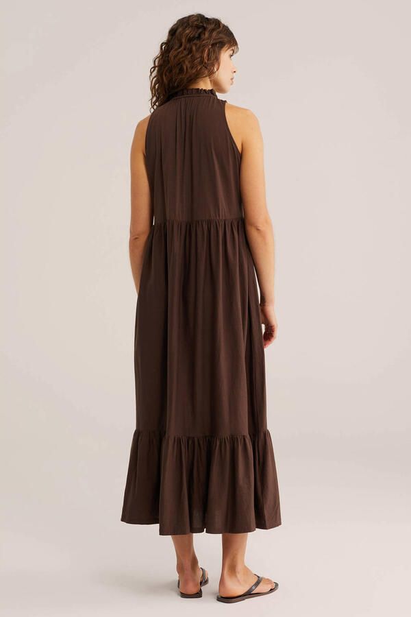 WE Fashion maxi jurk bruin - Foto 2