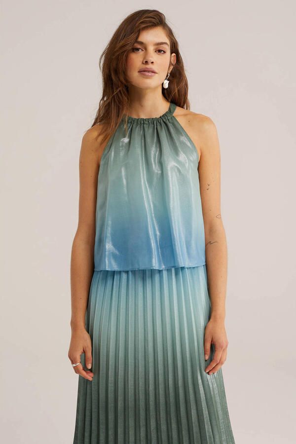 WE Fashion maxi jurk donkergroen