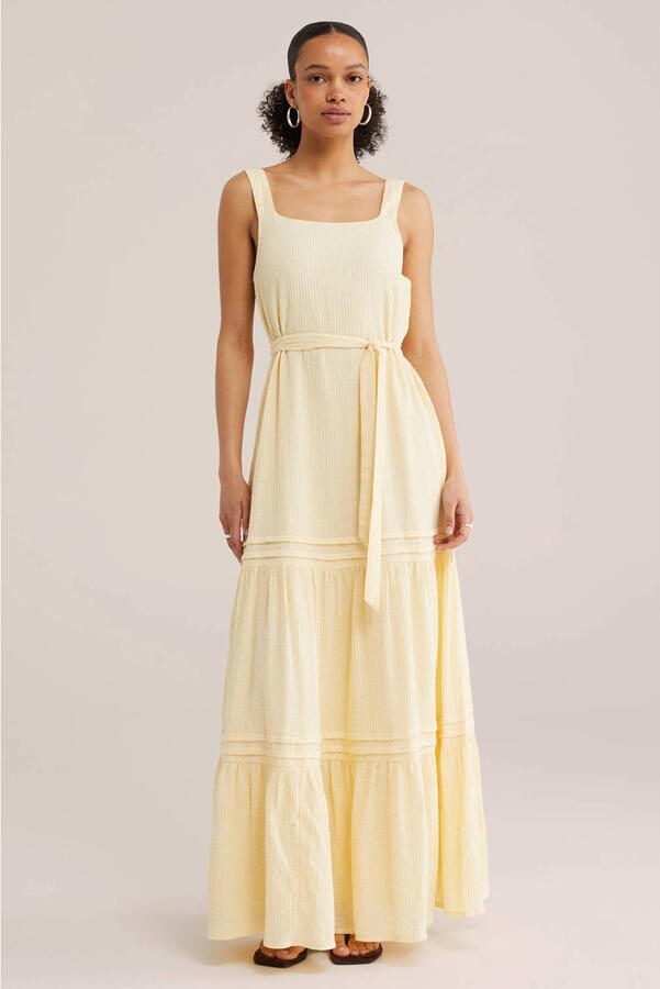 WE Fashion maxi jurk lichtgeel - Foto 2