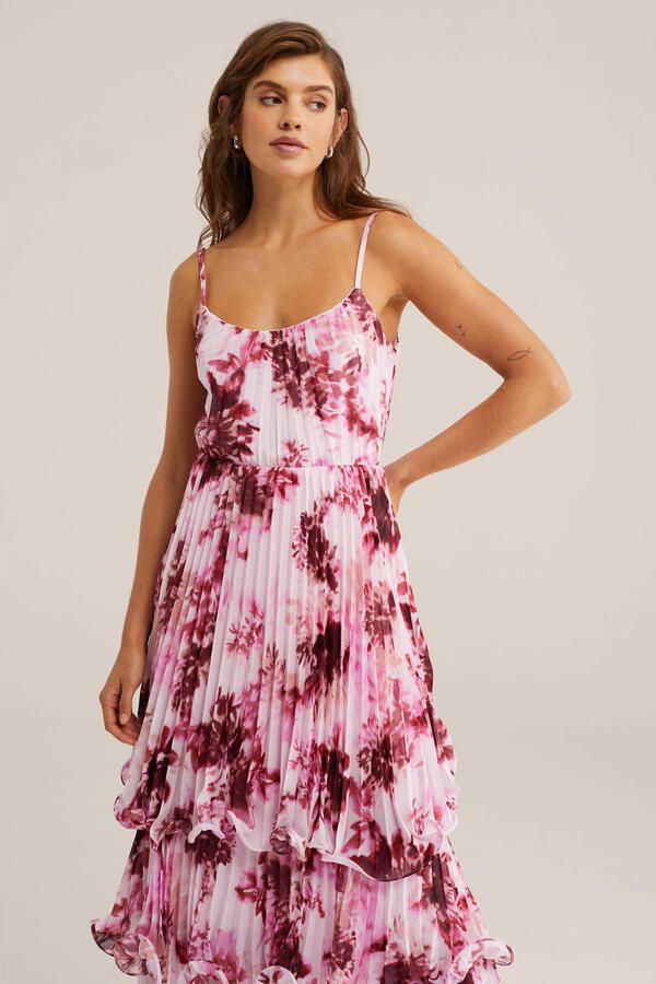 WE Fashion maxi jurk roze