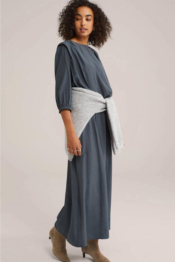 WE Fashion maxi rok grijsblauw - Foto 3