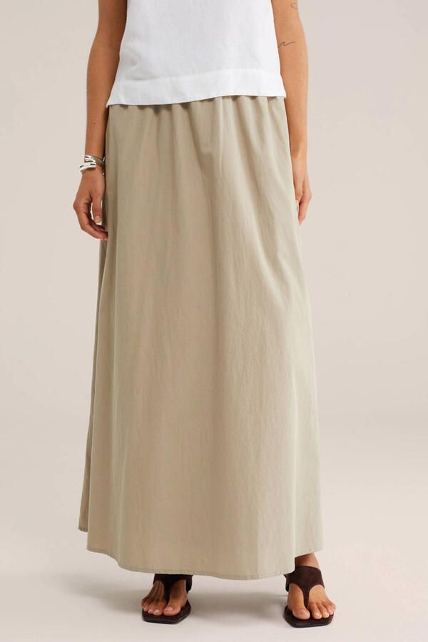 WE Fashion maxi rok grijsbruin