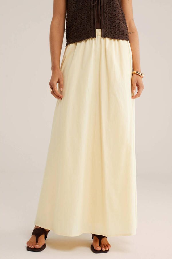 WE Fashion maxi rok lichtgeel
