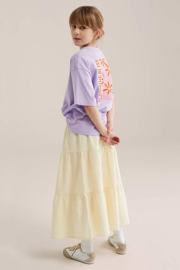 WE Fashion maxi rok lichtgeel - Foto 2