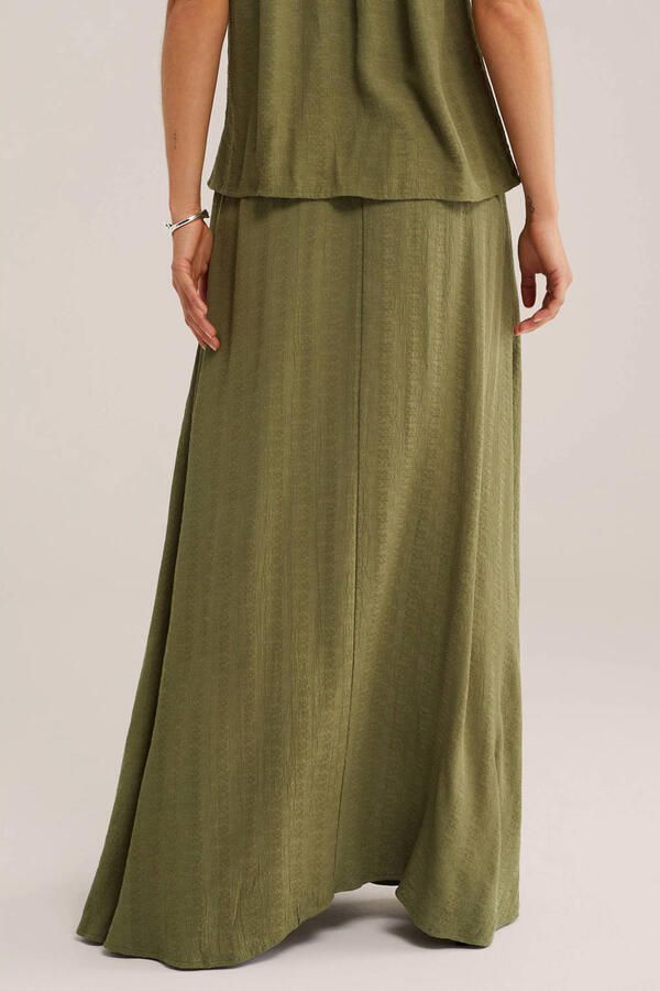 WE Fashion maxi rok olijfgroen